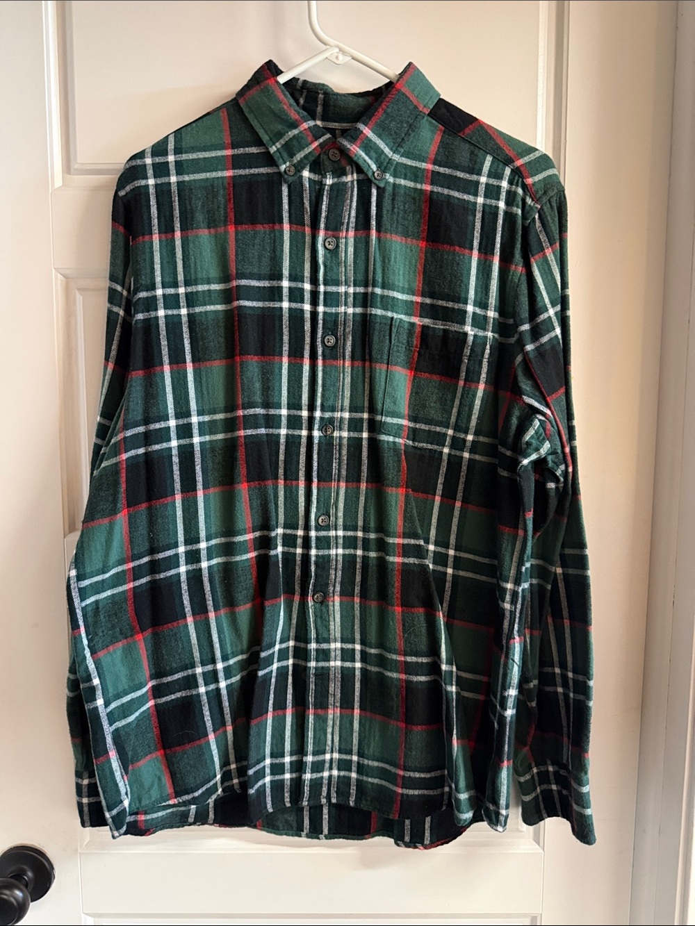 St. John's Bay Green Plaid Button-Down Shirt